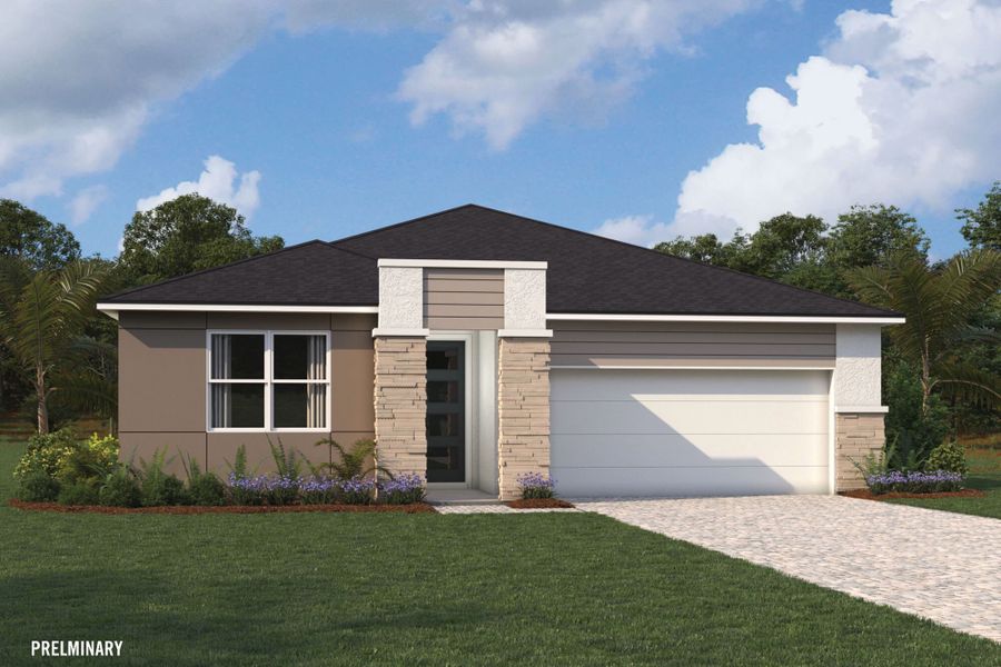 Representative exterior photo of a completed home built from the Terra Rosa II by Mattamy Homes in Crosswind Ranch, Parrish, FL (Image 17).