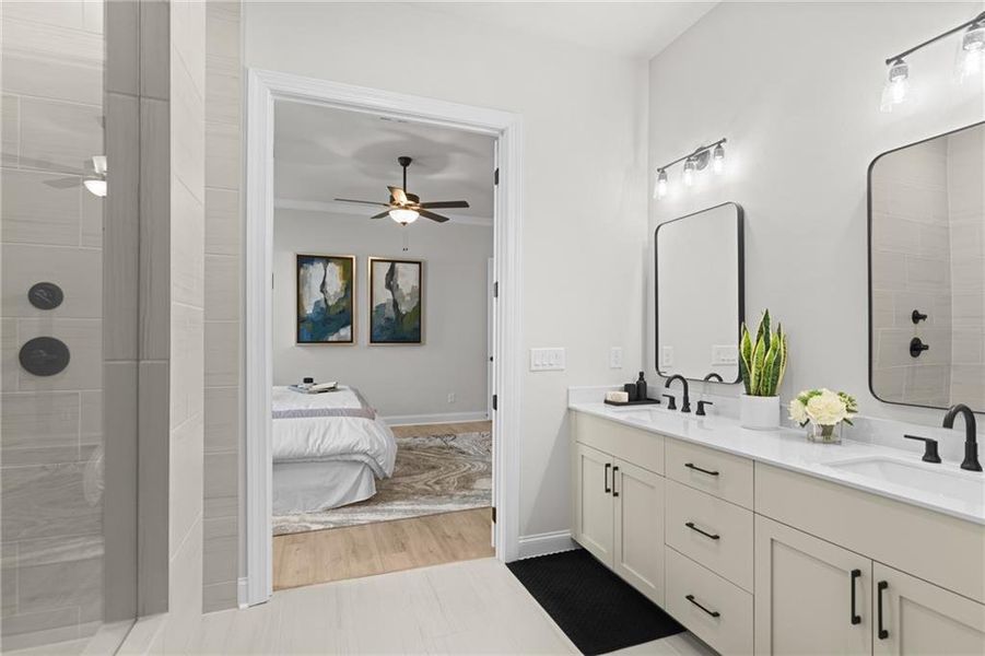 Furnished interior view inside a new home in Promenade at Sawnee Village, Cumming (Image 47).