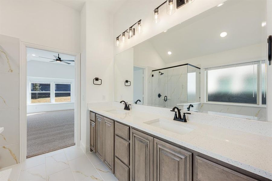 Furnished interior view inside a new home in Union Park Classic 55, Little Elm (Image 16).