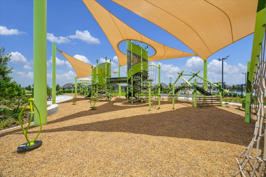 Playground paradise! Bright equipment and open spaces make this community playground the perfect spot for imagination and active play.