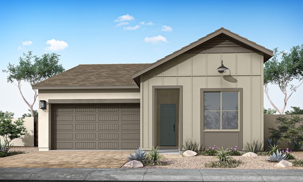 Representative exterior photo of a completed home built from the Artesa Plan 3515 by Tri Pointe Homes in Soleo, San Tan Valley, AZ (Image 13).