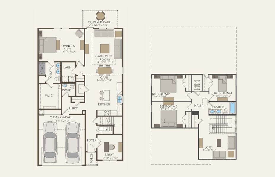 2D floor plan layout of this home in Ashford Crossing, Lowry Crossing, TX (Image 2). 2D floor plan layout of this home in Ashford Crossing, Lowry Crossing, TX (Image 2).