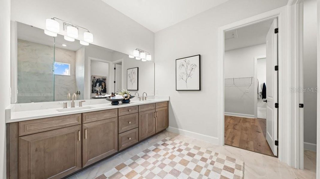 Furnished interior view inside a new home in Esplanade at Wellen Park, Englewood (Image 15).
