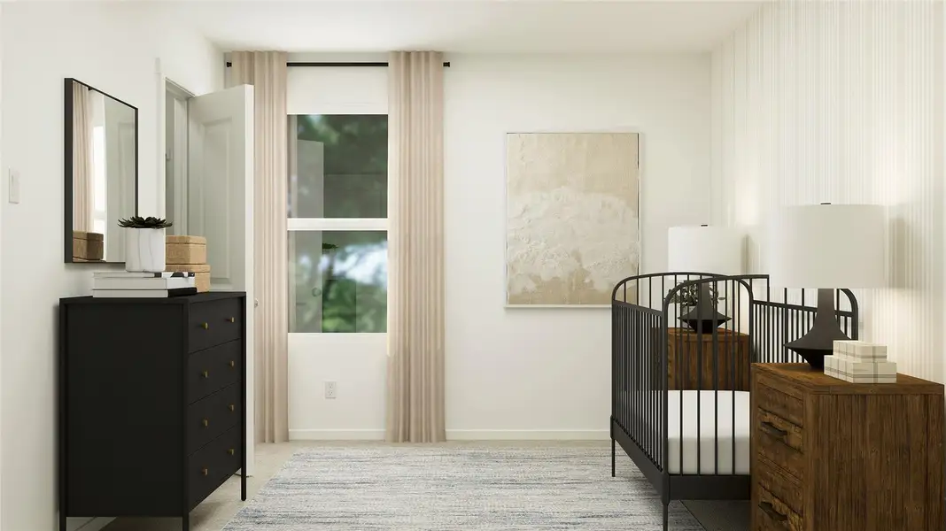 Furnished interior view inside a new home in Pradera, Uhland (Image 6).