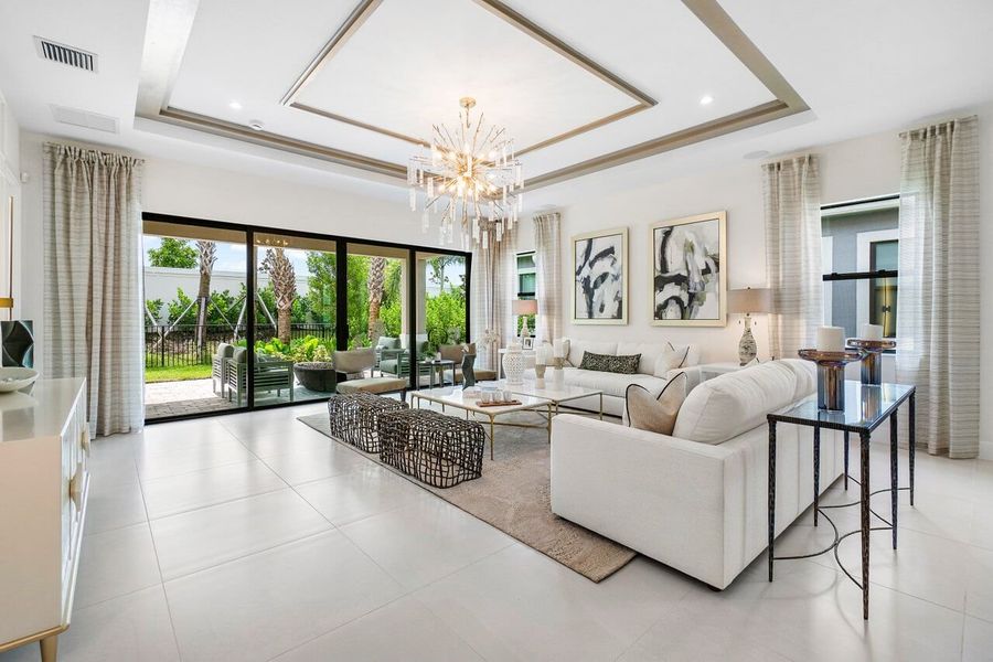 Furnished interior view inside a new home in Solana Bay at Avenir, Palm Beach Gardens (Image 18).