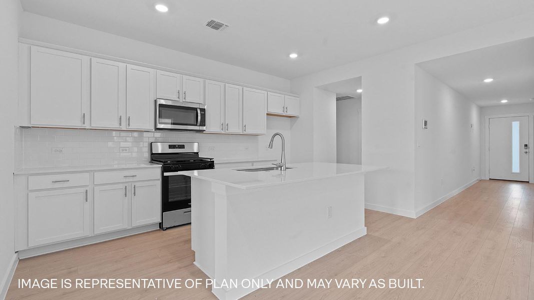 Furnished interior view inside a new home in Trails at Wildhorse, Austin (Image 7).