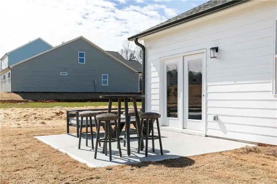 Exterior details and patio area of a home in Madison at Buice Lake, Acworth (Image 23). Exterior details and patio area of a home in Madison at Buice Lake, Acworth (Image 23).