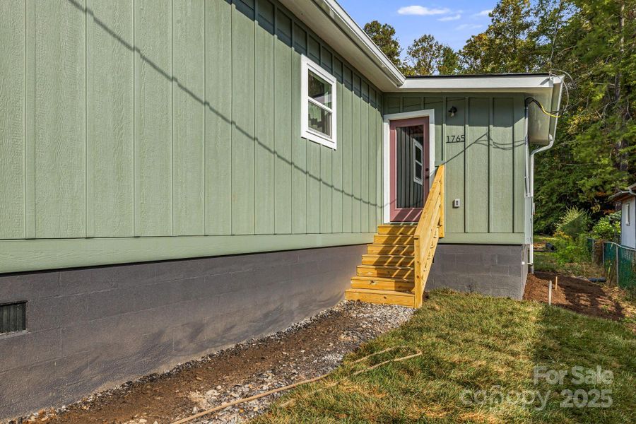Exterior details and patio area of a home in , Asheville (Image 2). Exterior details and patio area of a home in , Asheville (Image 2).