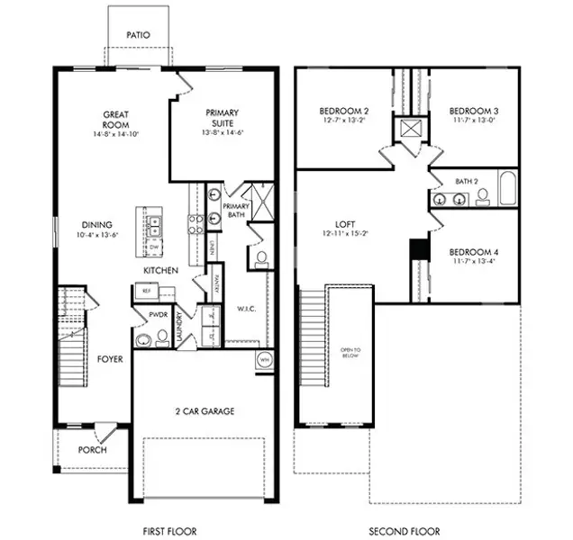 2D floor plan layout of this home in Meritage Homes at Terra Lago - Premier Series, Indiantown, FL (Image 2). 2D floor plan layout of this home in Meritage Homes at Terra Lago - Premier Series, Indiantown, FL (Image 2).