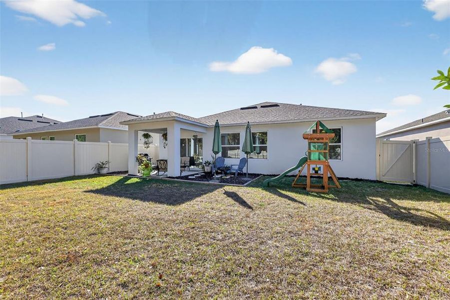 Exterior details and patio area of a home in Liberty Preserve, Leesburg (Image 24).