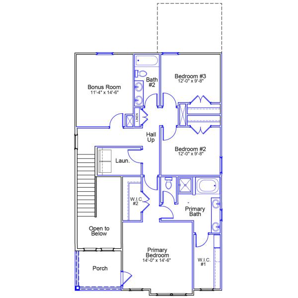 2D floor plan layout of this home in Porter Ridge, Elgin, SC (Image 3).