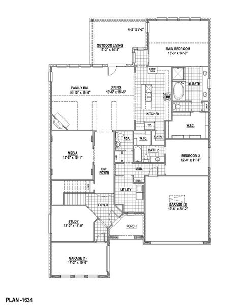 Plan 1634 1st Floor