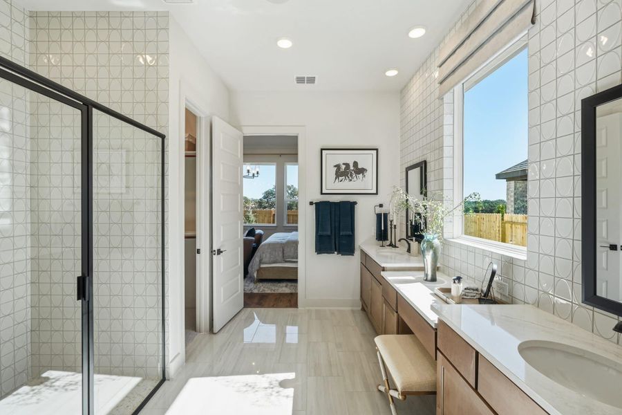 Representative furnished interior of a home built from the Lauren by Chesmar Homes in Alsatian Oaks, Castroville (Image 11).