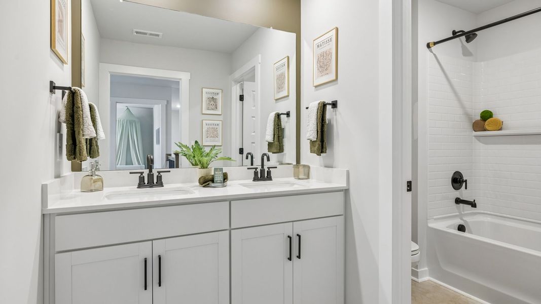 Representative furnished interior of a home built from the Manning by D.R. Horton in Reserve at Hickory Ridge, Columbia (Image 61).