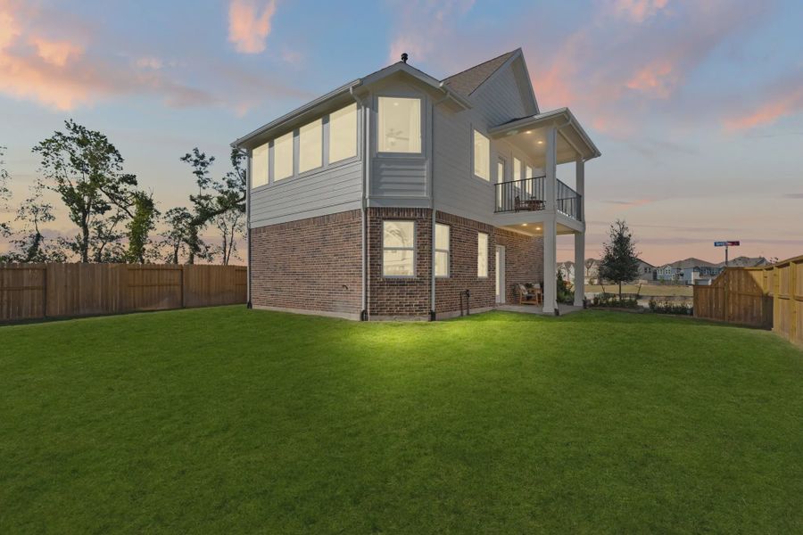 Representative exterior details of a home built from the Oakdale by Chesmar Homes in Sienna Courtyard, Missouri City (Image 3).