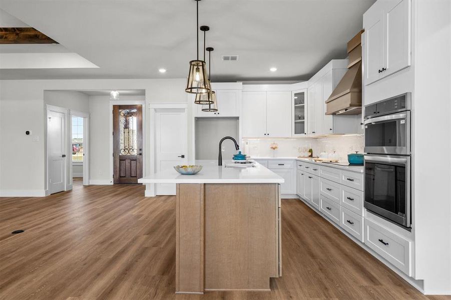 Furnished interior view inside a new home in Green Prairie Estates, Dish (Image 16). Furnished interior view inside a new home in Green Prairie Estates, Dish (Image 16).