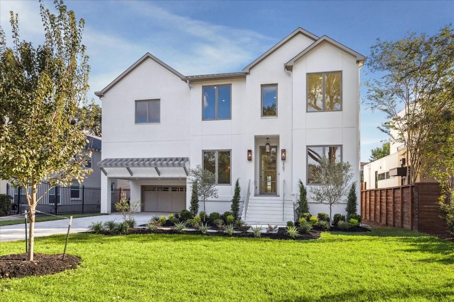 Front exterior of a new home in , Houston, TX, highlighting curb appeal (Image 1).