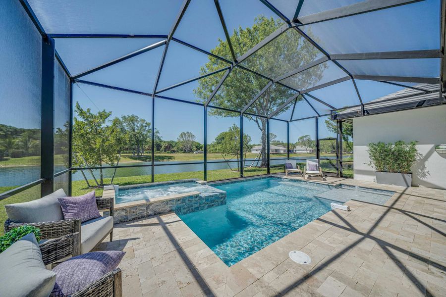 Exterior details and patio area of a home in Lucaya Pointe, Vero Beach (Image 22).
