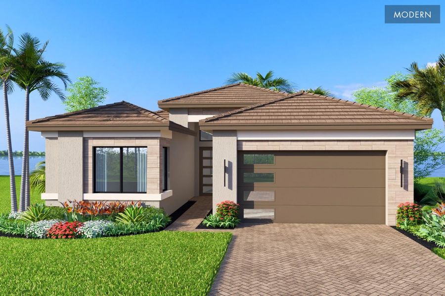 Representative exterior photo of a completed home built from the Bimini II by GL Homes in Valencia Vista at Riverland, Port St. Lucie, FL (Image 12). Representative exterior photo of a completed home built from the Bimini II by GL Homes in Valencia Vista at Riverland, Port St. Lucie, FL (Image 12).