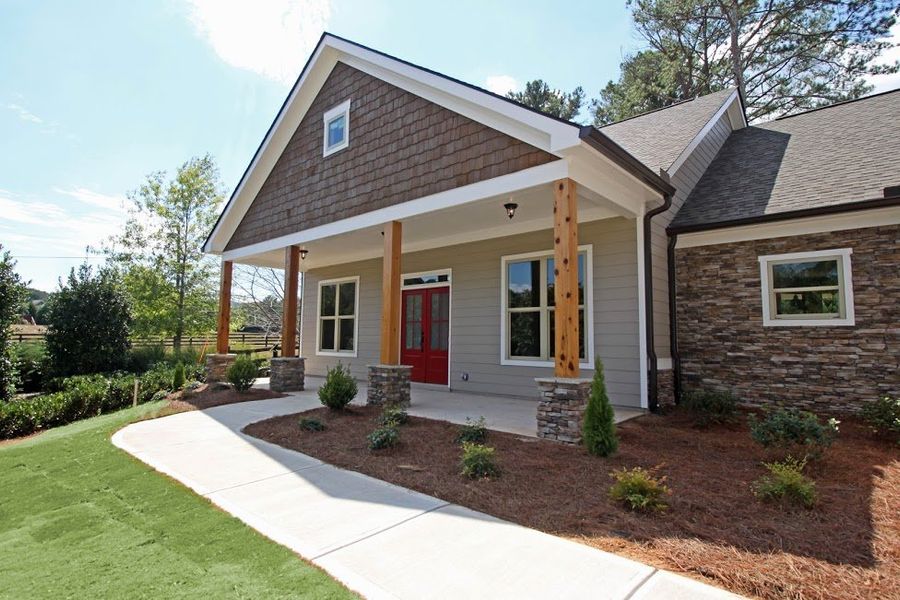 Representative exterior photo of a completed home built from the The Hartsfield by Bamford and Company in Rowland Springs, Cartersville, GA (Image 3).