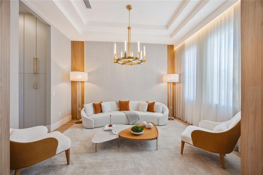 Furnished interior view inside a new home in Avalon Ridge, Winter Garden (Image 33).