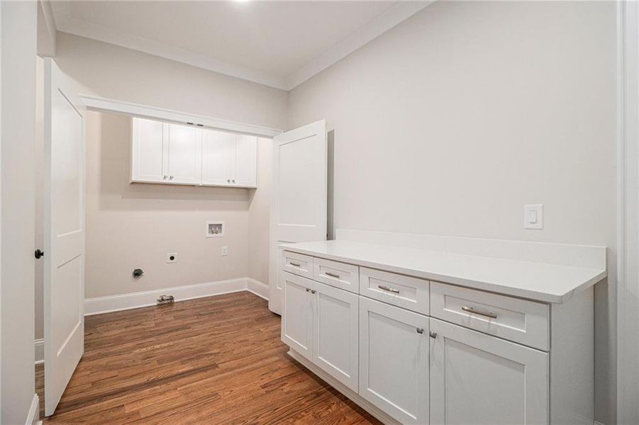 Furnished interior view inside a new home in , White (Image 17).