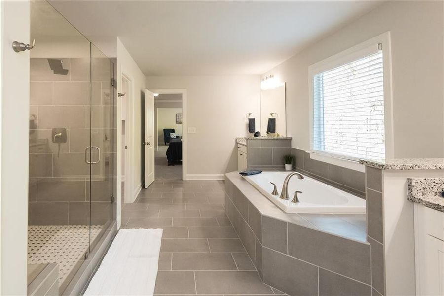 Furnished interior view inside a new home in The Estates at Hurricane Pointe, Douglasville (Image 36).