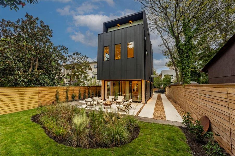 Exterior details and patio area of a home in , Atlanta (Image 36).