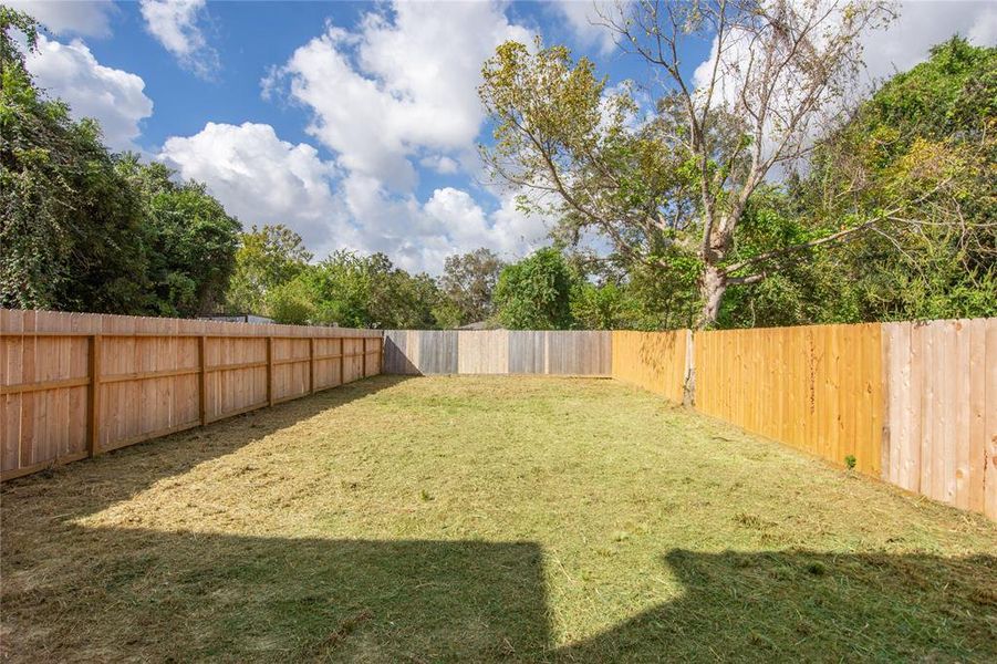 Look at this backyard!!! Make it your own oasis with a pool, swing set, trampoline...