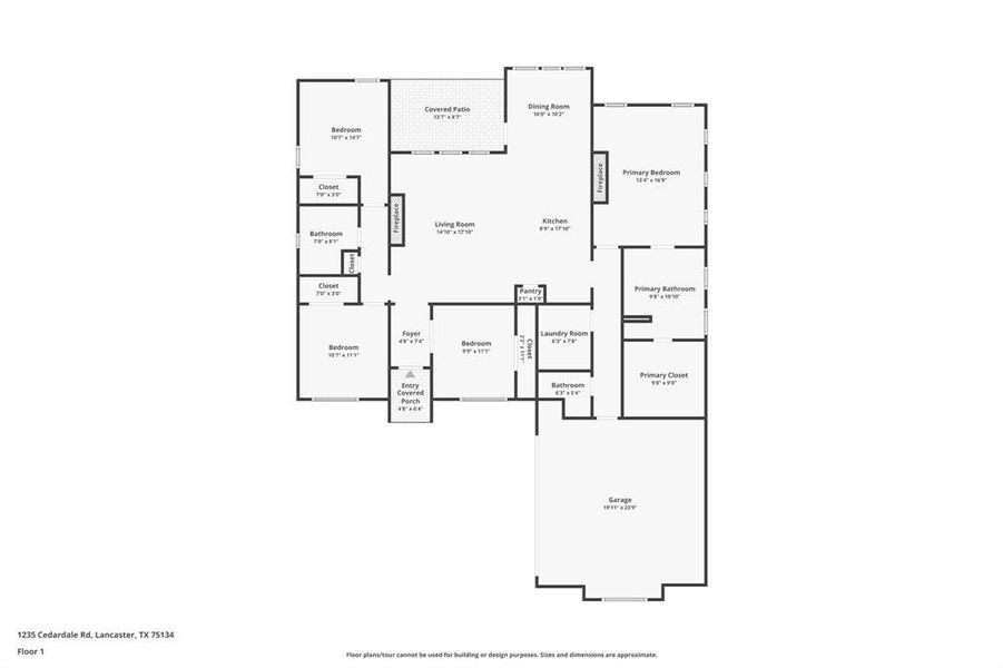 2D floor plan layout of this home in , Lancaster, TX (Image 3). 2D floor plan layout of this home in , Lancaster, TX (Image 3).