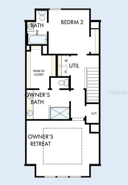 2D floor plan layout of this home in Towns at Union, St. Petersburg, FL (Image 5). 2D floor plan layout of this home in Towns at Union, St. Petersburg, FL (Image 5).