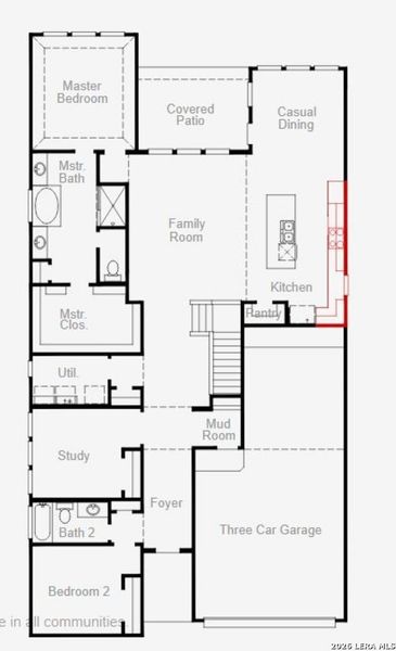 2D floor plan layout of this home in Nopal Valley, San Antonio, TX (Image 3).