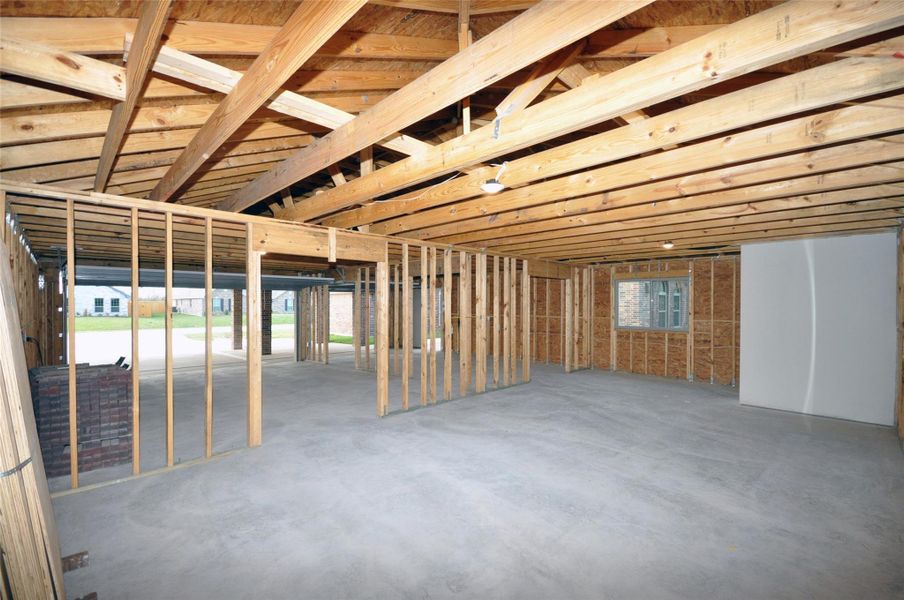 Rear of garage is sectioned off 16.5 * 30 for informal usage or future game room. Rear of garage is sectioned off 16.5 * 30 for informal usage or future game room.