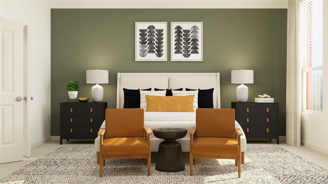 Furnished interior view inside a new home in Samara, League City (Image 9).