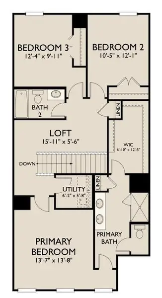 2D floor plan layout of this home in Langston Reserve, Cartersville, GA (Image 3). 2D floor plan layout of this home in Langston Reserve, Cartersville, GA (Image 3).