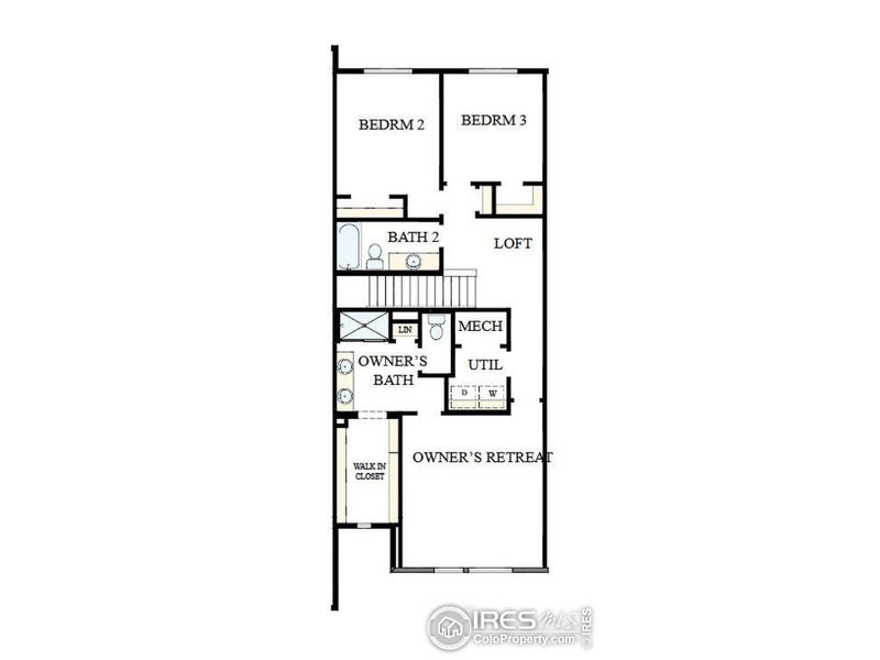 2D floor plan layout of this home in Kinston Mainstreet Townhomes, Loveland, CO (Image 3). 2D floor plan layout of this home in Kinston Mainstreet Townhomes, Loveland, CO (Image 3).