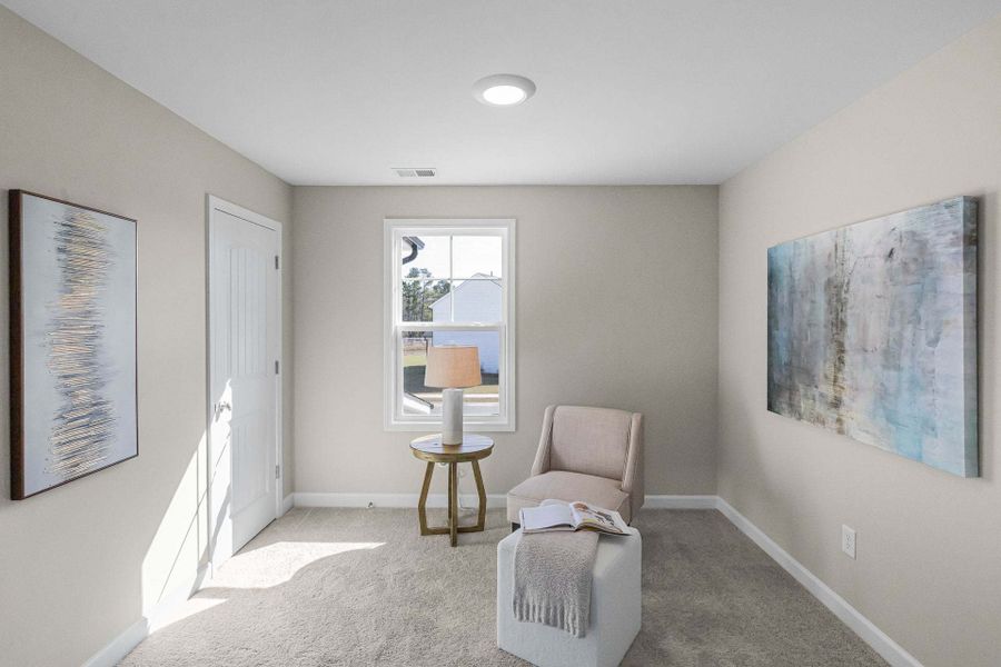 Representative furnished interior of a home built from the Aberdeen by Caviness & Cates Communities in Bartlett Manor, Youngsville (Image 171).