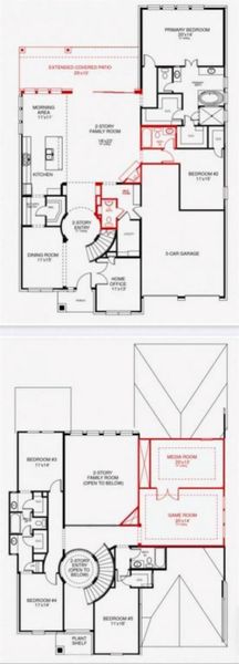 2D floor plan layout of this home in , Richmond, TX (Image 5).