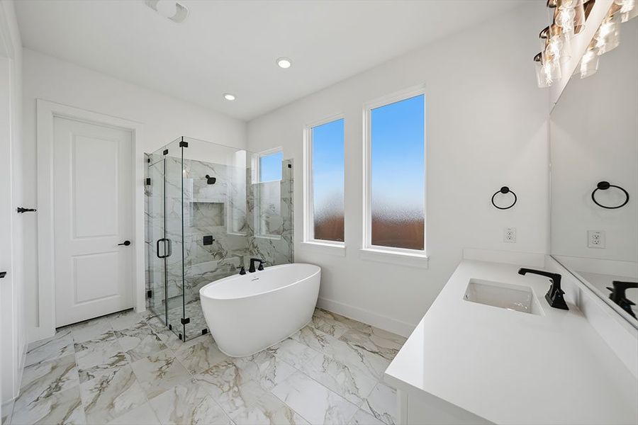 Furnished interior view inside a new home in Custer Ridge Estates, Allen (Image 11).