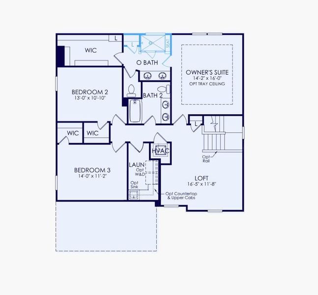 2D floor plan layout of this home in Hunters Creek, Flowery Branch, GA (Image 5).