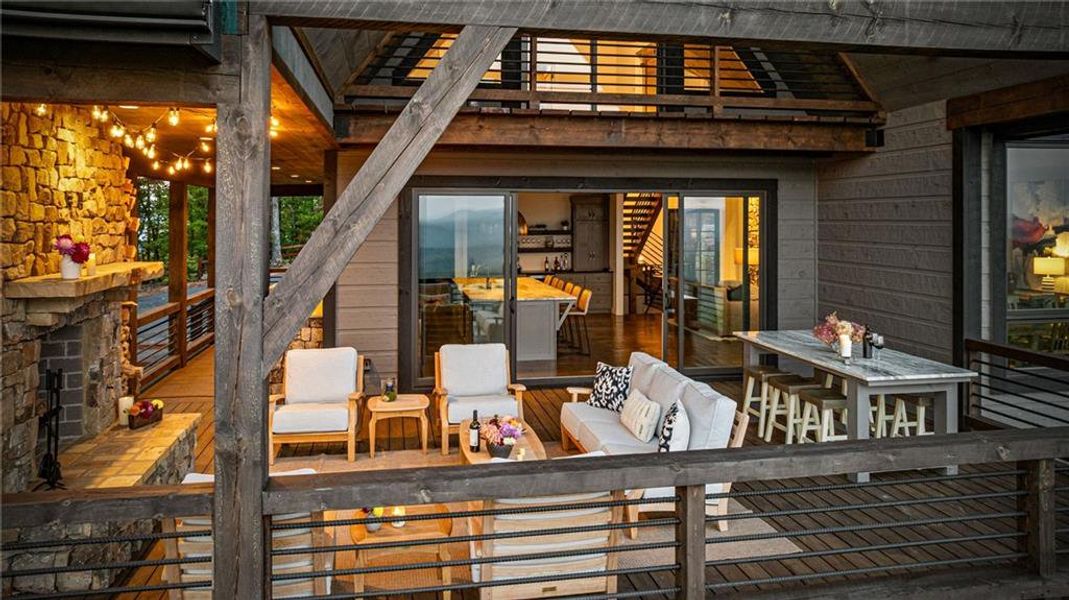 Exterior details and patio area of a home in , Mineral Bluff (Image 32).