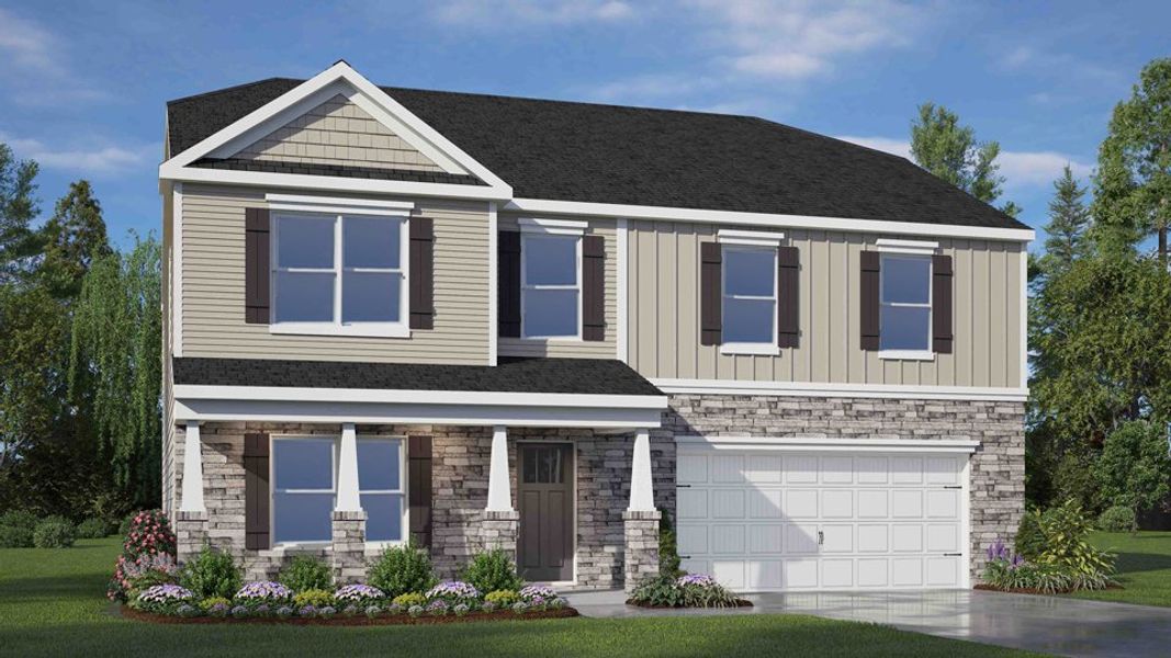 Representative exterior photo of a completed home built from the Columbia by D.R. Horton in North Gate, Vass, NC (Image 25). Representative exterior photo of a completed home built from the Columbia by D.R. Horton in North Gate, Vass, NC (Image 25).