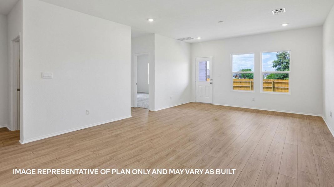 Representative unfurnished interior of a home built from the The Kendall by D.R. Horton in Valverde, Bastrop (Image 15).
