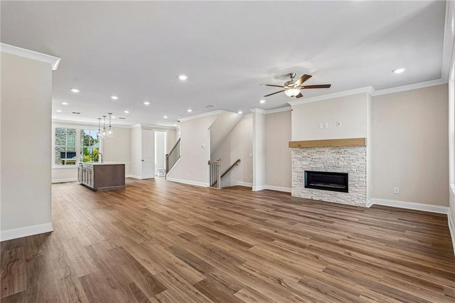 Spacious, unfurnished interior of a new home in Waterside Townhomes, Peachtree Corners (Image 28). Spacious, unfurnished interior of a new home in Waterside Townhomes, Peachtree Corners (Image 28).