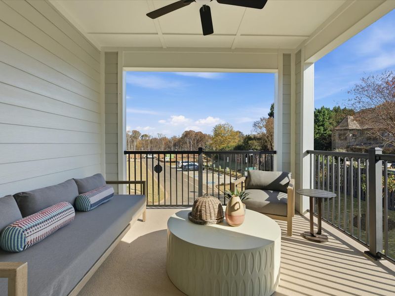Exterior details and patio area of a home in Ross Farms, Charlotte (Image 3).