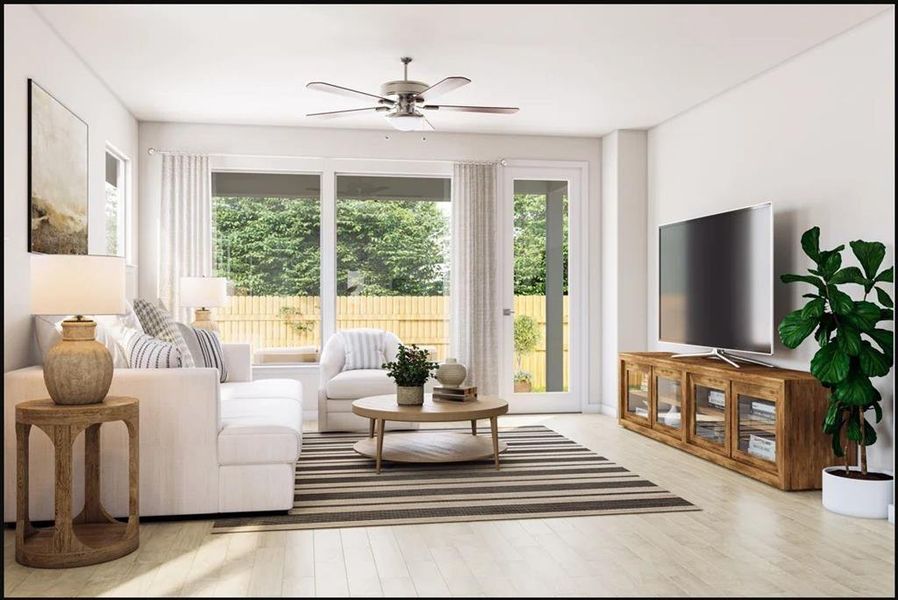 Furnished interior view inside a new home in Treeline, Justin (Image 10).