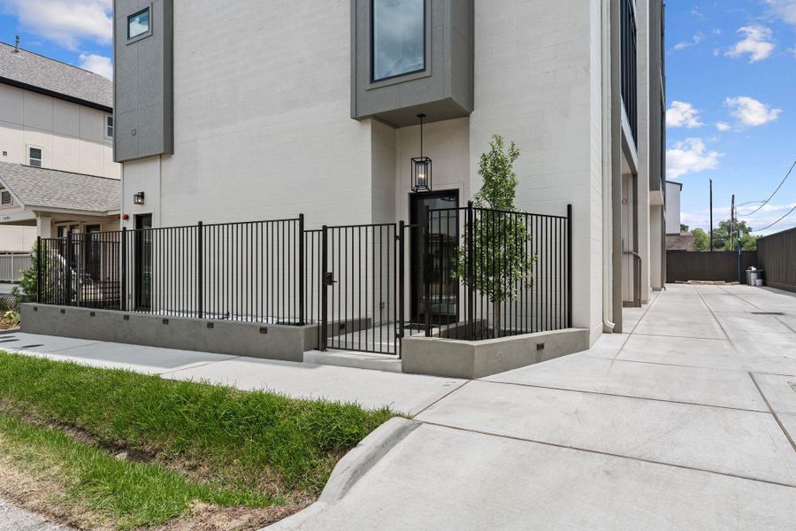 Exterior details and patio area of a home in , Houston (Image 26).