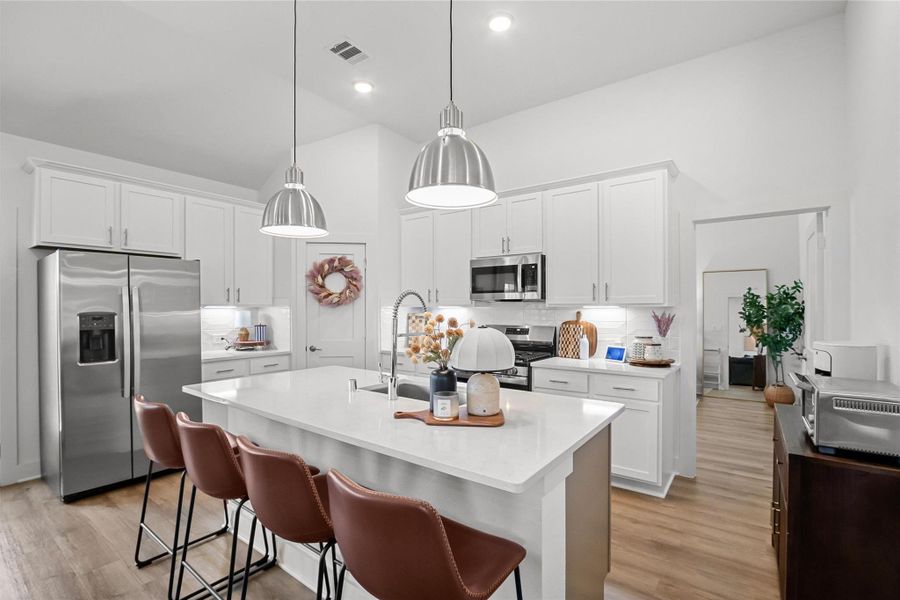 Furnished interior view inside a new home in Lone Star Landing, Montgomery (Image 37).