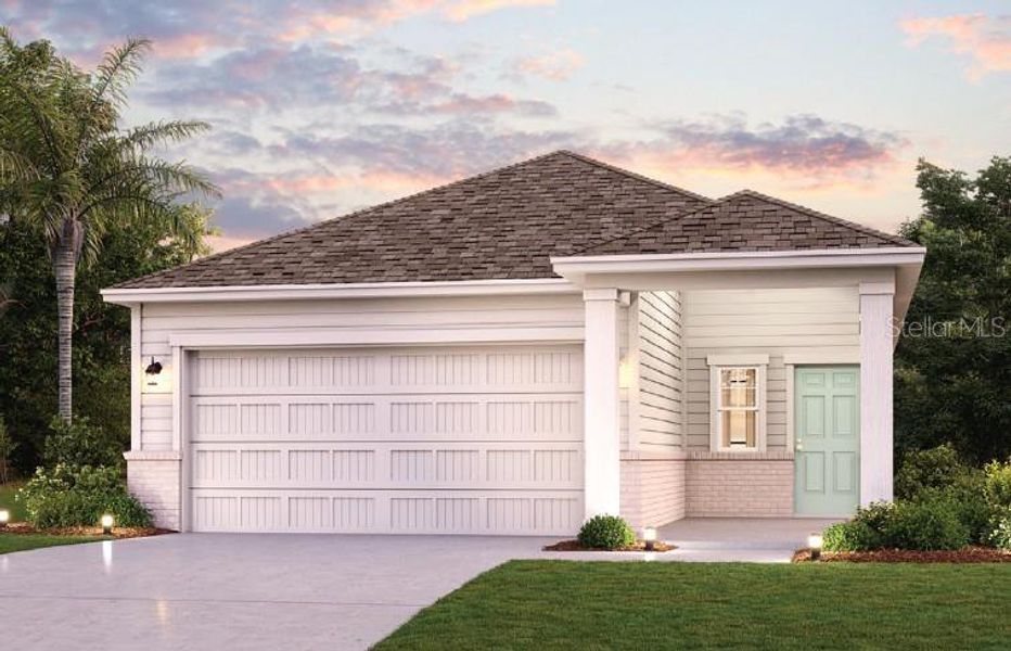Front exterior of a new home in Seminole Palms, Palm Coast, FL, highlighting curb appeal (Image 1). Front exterior of a new home in Seminole Palms, Palm Coast, FL, highlighting curb appeal (Image 1).