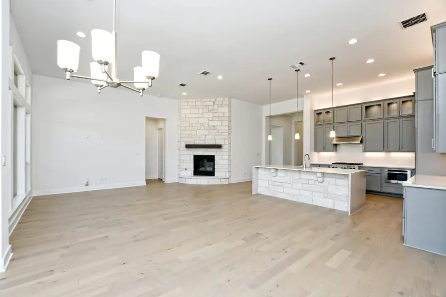 Representative unfurnished interior of a home built from the Siena III by Giddens Homes in Clearwater Ranch, Liberty Hill (Image 253).